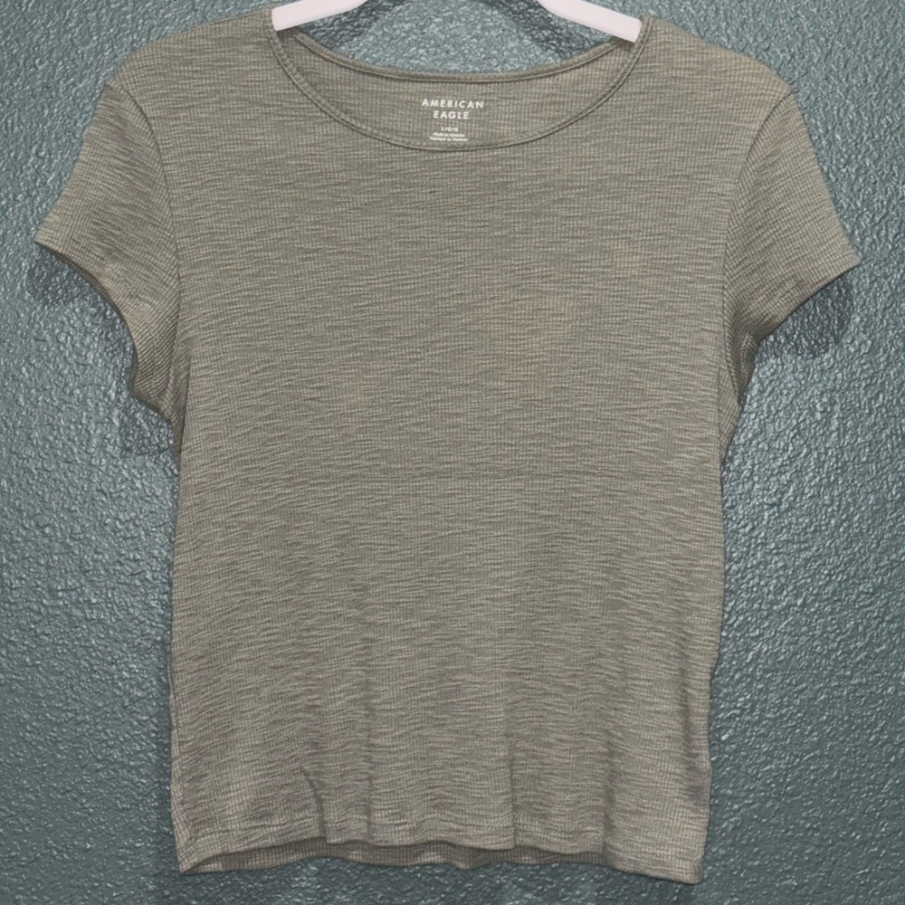 American Eagle Outfitters Sage Green Short Sleeve Tee